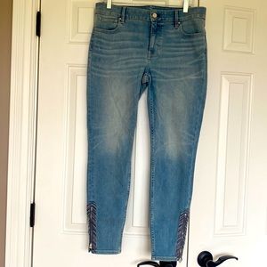 WHBM ankle skinny Jeans, size 10, zipper at ankle, great condition